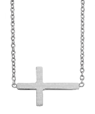 Sterling silver sideways cross