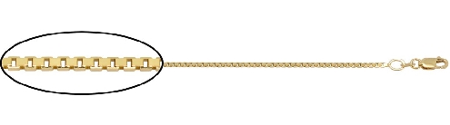 10k gold box link chain