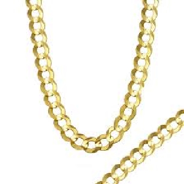 10k yellow gold curb chain 20