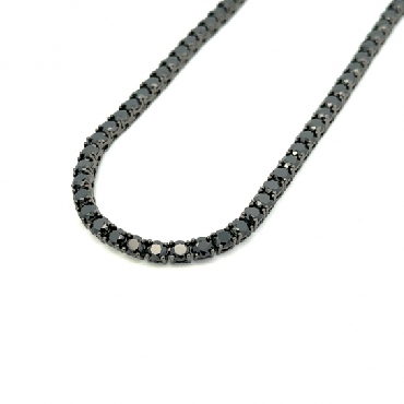 sterling silver black cubic necklace 20