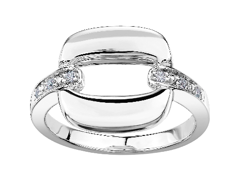 Sterling Silver Diamond Ring 06CTW