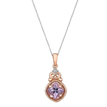10K Rose & White Gold Pink Amethyst Pendant

Canadian Certified Gold