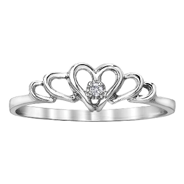 10K White Gold Diamond Ring Canadian Certified Gold