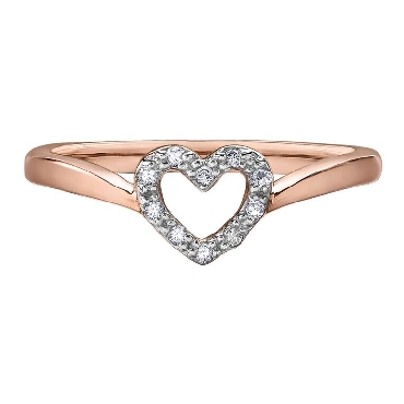 10K Rose Gold Diamond Ring 10 fancy cut diamonds 05 carat total diamond weight Canadian Certified Gold