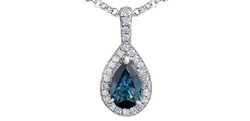 Sapphire and diamond pendant
