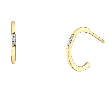 10k yellow gold and diamond earrings 6 fancy cut diamonds 004 carat