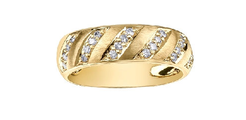 10k yellow gold and diamond band 24 fancy cut diamonds 025ct Canadian certified gold