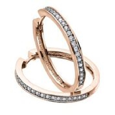 10k rose gold diamond earrings 40 fancy cut diamonds 050 carat total weight Rhodium enhanced top Canadian certified gold