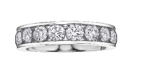 10K white gold diamond anniversary band Total diamond weight 15ct Canadian certified gold