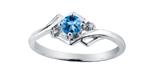 Blue Topaz Ring.
Canadian Certified Gold