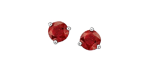 10K White Gold Ruby Earrings
Two rubies: 5mm each
Canadian Certified Gold