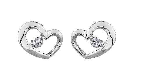 10K white gold and diamond; pulse earrings  – Bring Love to Life.
Total diamond weight – .10ct.
Canadian certified gold.