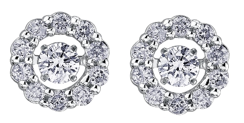 Pulse Bring Love To Life 10K White Gold Diamond Earrings Total diamond weight 30 carat Canadian Certified Gold