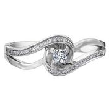 10K White Gold Diamond Ring
1 fancy cut diamonds: .08 carat
28 fancy cut diamonds: .09 carat
Canadian Certified Gold
