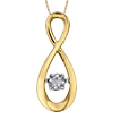 10K yellow gold Pulse® pendant 1 fancy cut diamond 005carat Canadian Certified Gold