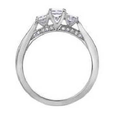 14K White Gold Diamond Ring
Princess cut stones
.18C center stone
Canadian Certified Gold