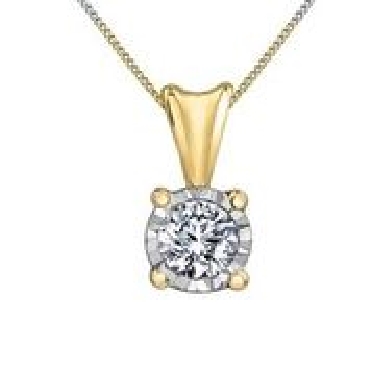 10k white and yellow gold diamond pendant.
1 fancy cut diamond 0.2ct
Canadian Certified Gold