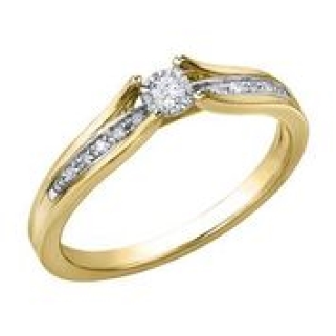 10k yellow gold diamond ring 1 diamond 005ct 10 diamonds 005 total carat weight Canadian Certified Gold