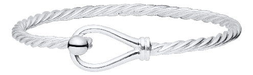 Sterling silver loop & ball twistwire bracelet