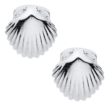 Sterling silver medium scallop earrings