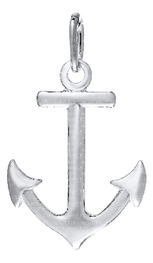 Sterling silver anchor pendant with necklace 18