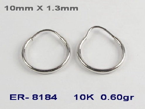 10k white gold sleepers