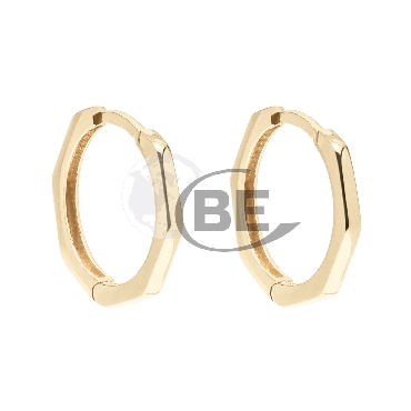 10K yellow gold; hoops.