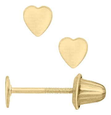 14k gold safety earring.