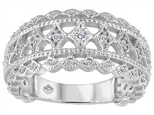 10k rose gold Canadian diamond ring 36 diamonds 0003 carat each 14 diamonds 00075 carat each 1 diamond 0025 Cert301