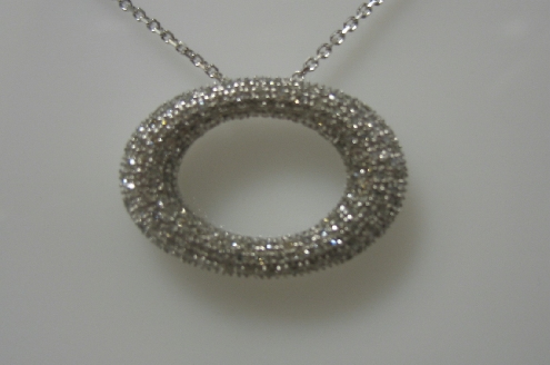 White Gold Pave Diamond Pendant
.50CT. TW