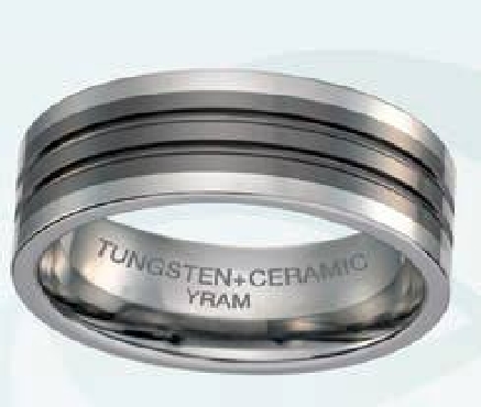 Tungsten and ceramic band.