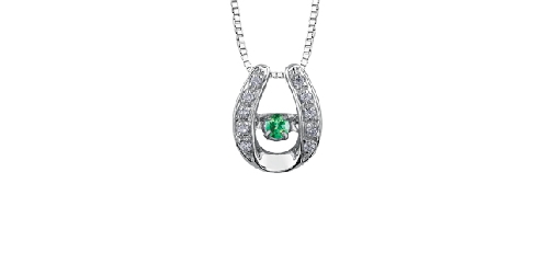10K White Gold Emerald & Diamond Pendant
Pulse® Bring Love To Life
3.5mm Emerald
