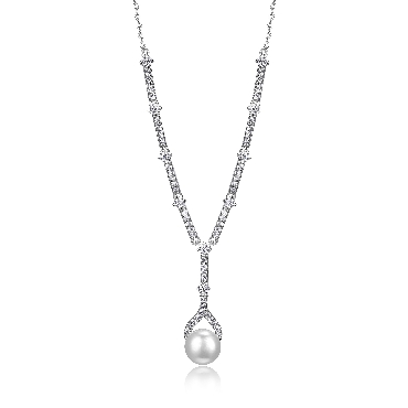 Reign Sterling silver rhodium plated 18   necklace.