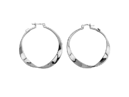 Elle sterling silver earrings with signature ruby Half a pair
