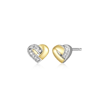 Sterling silver ELLE Amour studs with signature ruby