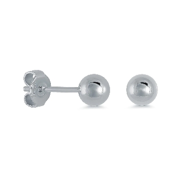 Italgem stainless steel polished 5mm ball stud earrings