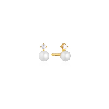 Sif Jakobs silver Adria Uno pearl earrings.