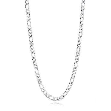 Italgem stainless steel 4.5mm figaro necklace 16