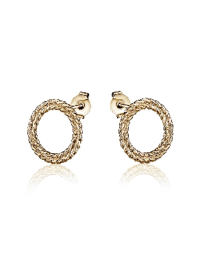 sterling silver earring polished gold plated