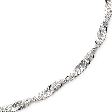 16 Silver Singapore Chain necklace