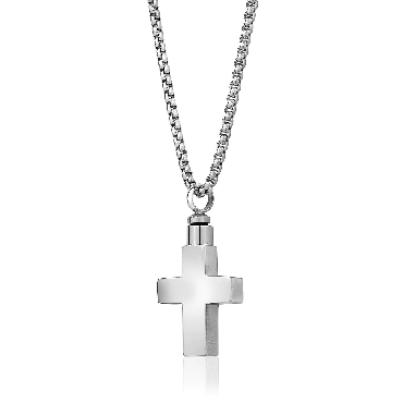Italgem Stainless steel cross urn pendant.