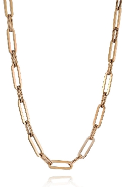 Italgem stainless steel gold IP U Link 18 necklace