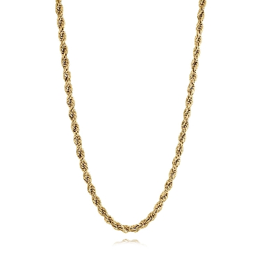 Italgem stainless steel gold ip 6mm polished curb 20   necklace.