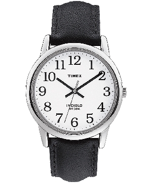 Gents Timex Watch with Easy Reader design and genuine leather strap.