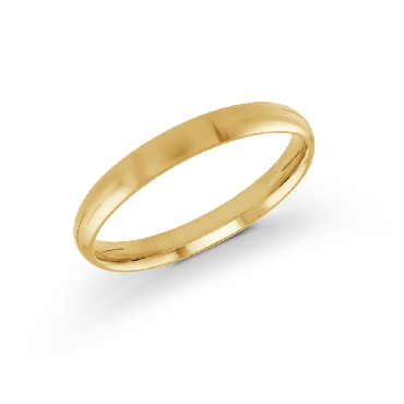 10K yellow gold; 3mm; comfort fit band.
Size 12