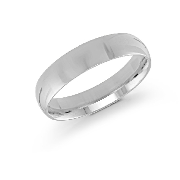 10K white gold; 5mm; comfort fit band.
Size 10