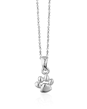 Sterling silver tiny paw pendant