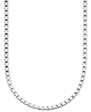 18 Silver Boxlink Chain necklace