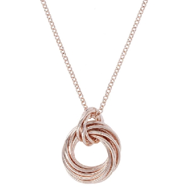 Bronzallure® 18K rose gold plated rolo necklace