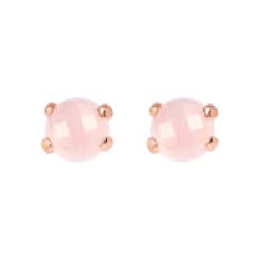 Bronzallure® 18K rose gold plated button earrings